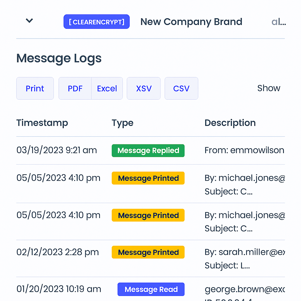 Message Tracking Control